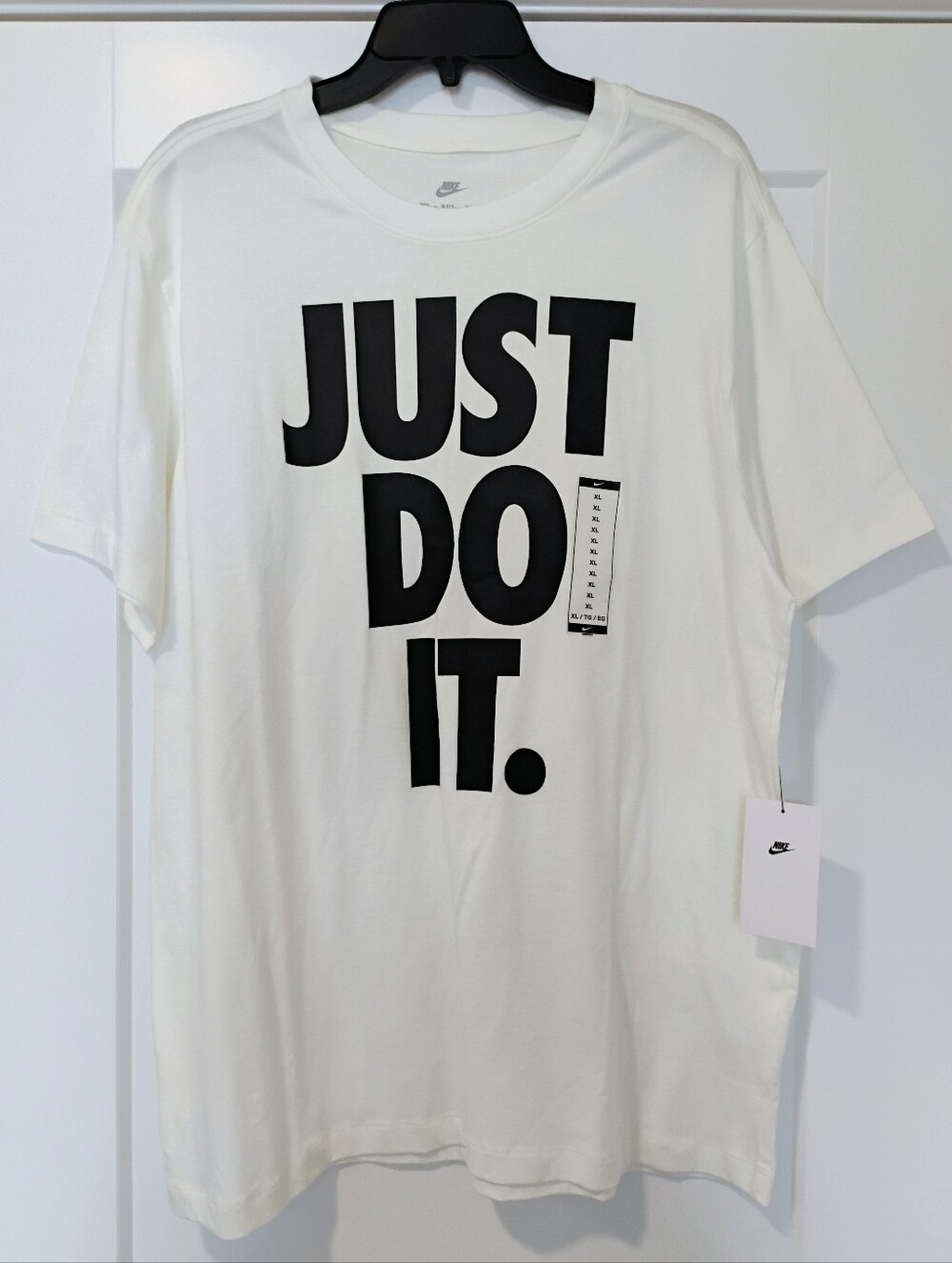 NWT XL Nike Just Do It Bold Slogan T-shirt Active Gym Workout Nike Tee NEW